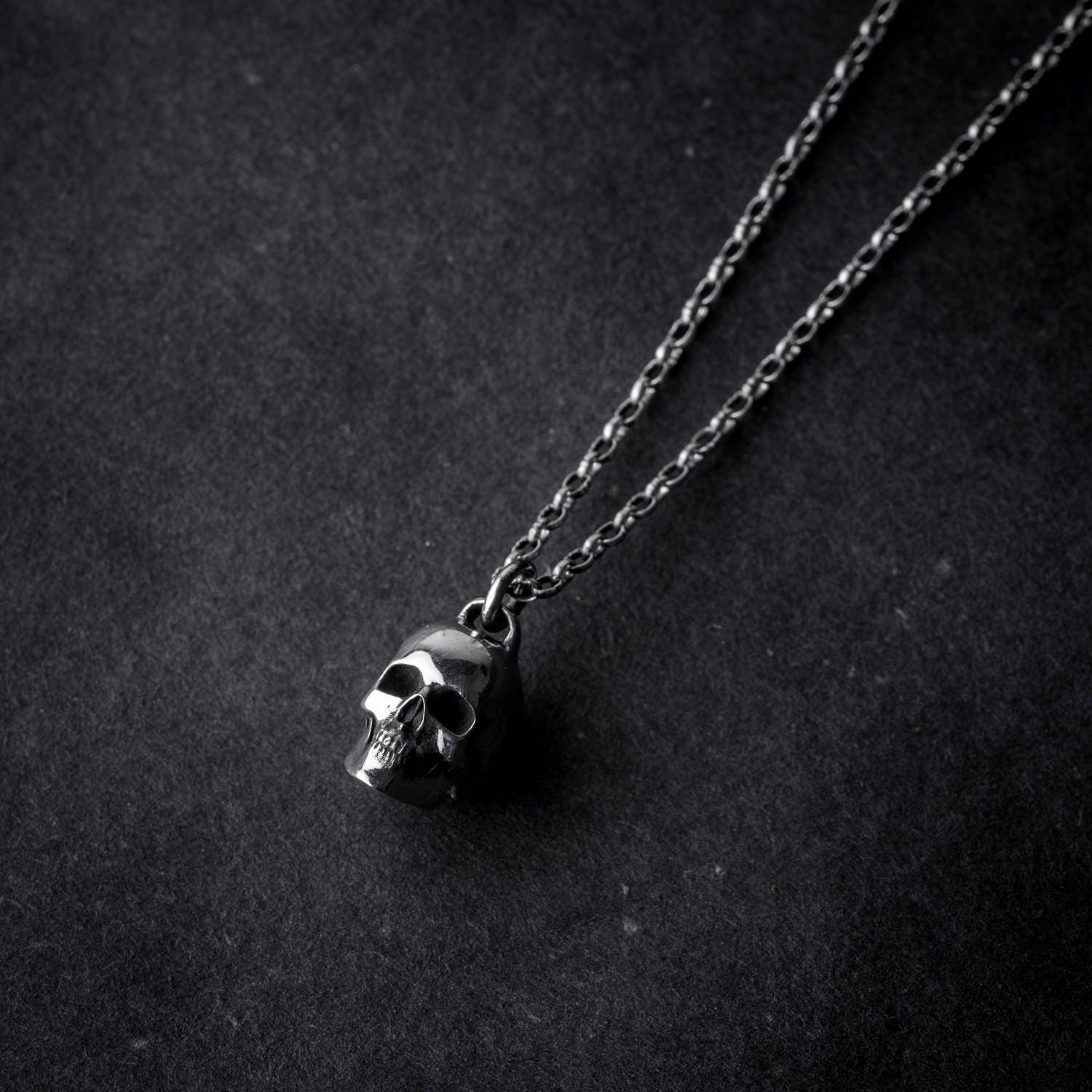 3D Skull Necklace Skeleton Necklace Silver Skull Skull - Etsy