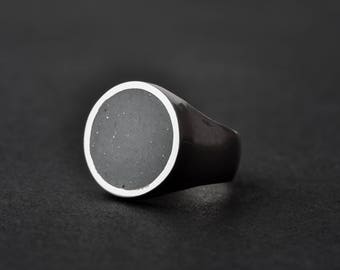 Round Sterling Silver Signet Ring | signet ring | round signet ring | statement signet ring | silver ring | large signet ring