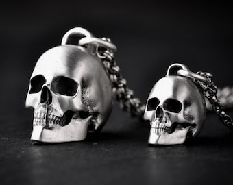 Skull Necklace | 3D skull | skeleton necklace | silver skull | skull pendant | silver necklace | handmade skull | skeleton jewelry | 925
