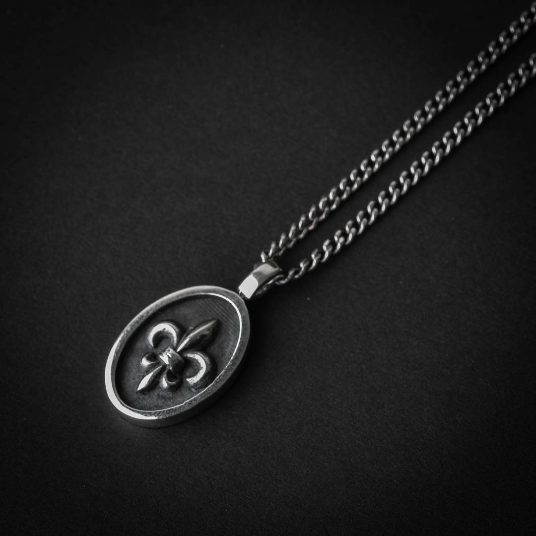 Fleur De Lis Stamp Necklace