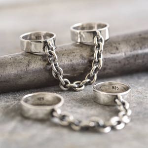 Double Chain Ring - Etsy