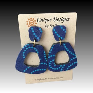 African Fabric Earrings Wood Tribal Earrings - Ankara Fabric Earrings Lightweight Stud Earrings Statement Earrings African Earrings