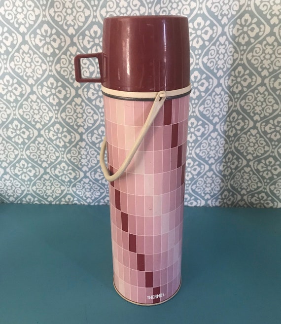 Vintage Thermos, Pattern Thermos, Vacuum Bottle, Old Travel Thermos, Vacuum  Flask, 1L. 