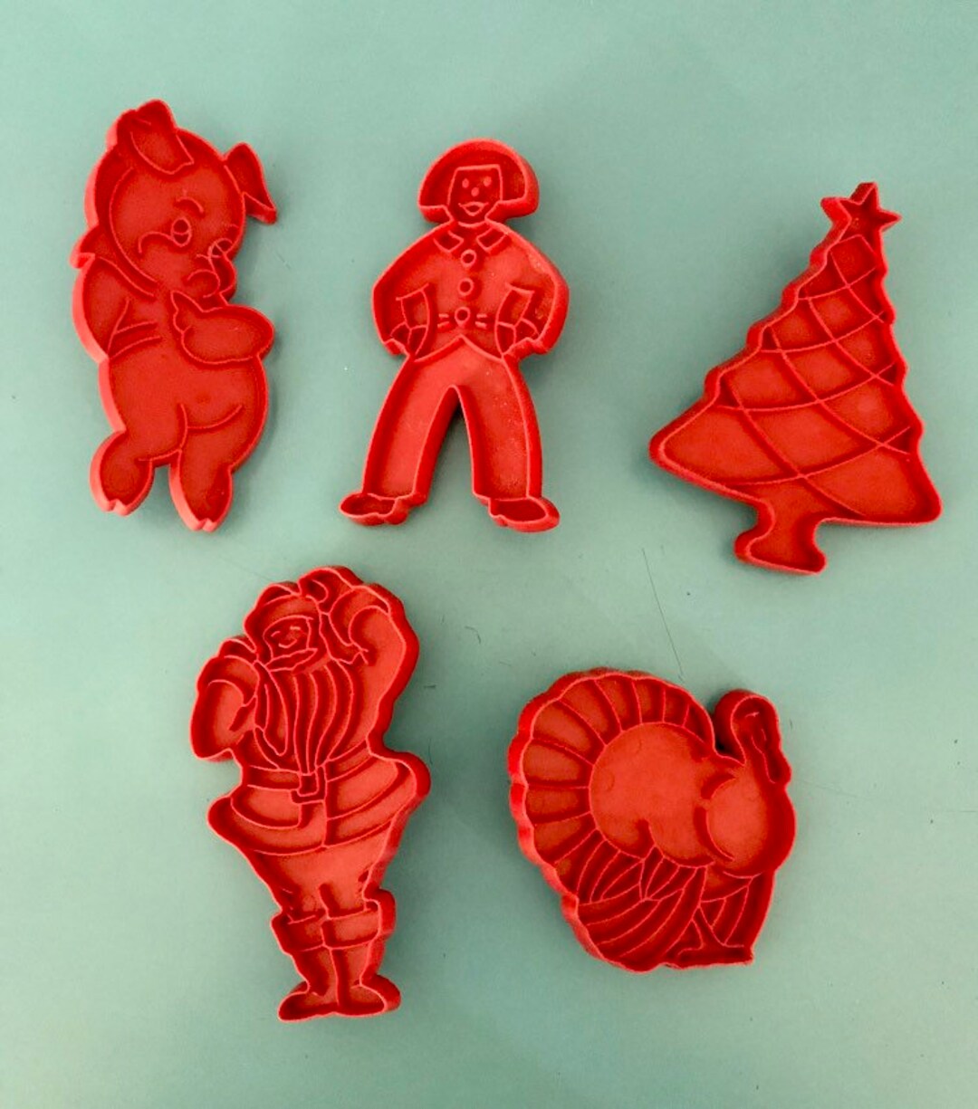 Vintage Tupperware Holiday Cookie Cutters - Collection of Six - Ruby Lane