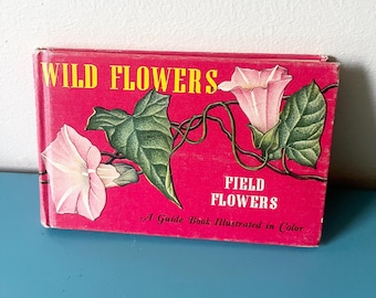 Vintage Wild Flowers, Field Flowers mini hardcover book 1945