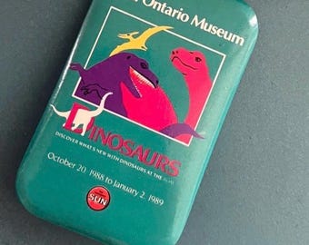 CUSTOM LISTING -Vintage ROM dinosaurs button