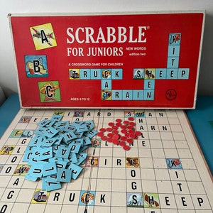 vintage Scrabble for Juniors 1964 deuxième édition jeu de mots jeu de société
