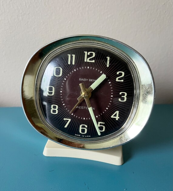 Vintage Westclox Baby Ben Wind up Clock Cream and Gold Etsy