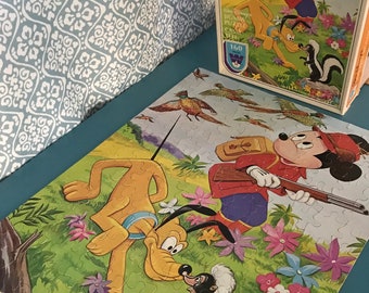 Vintage Walt Disney's Mickey Mouse Jigsaw Puzzle by Whitman #-4605