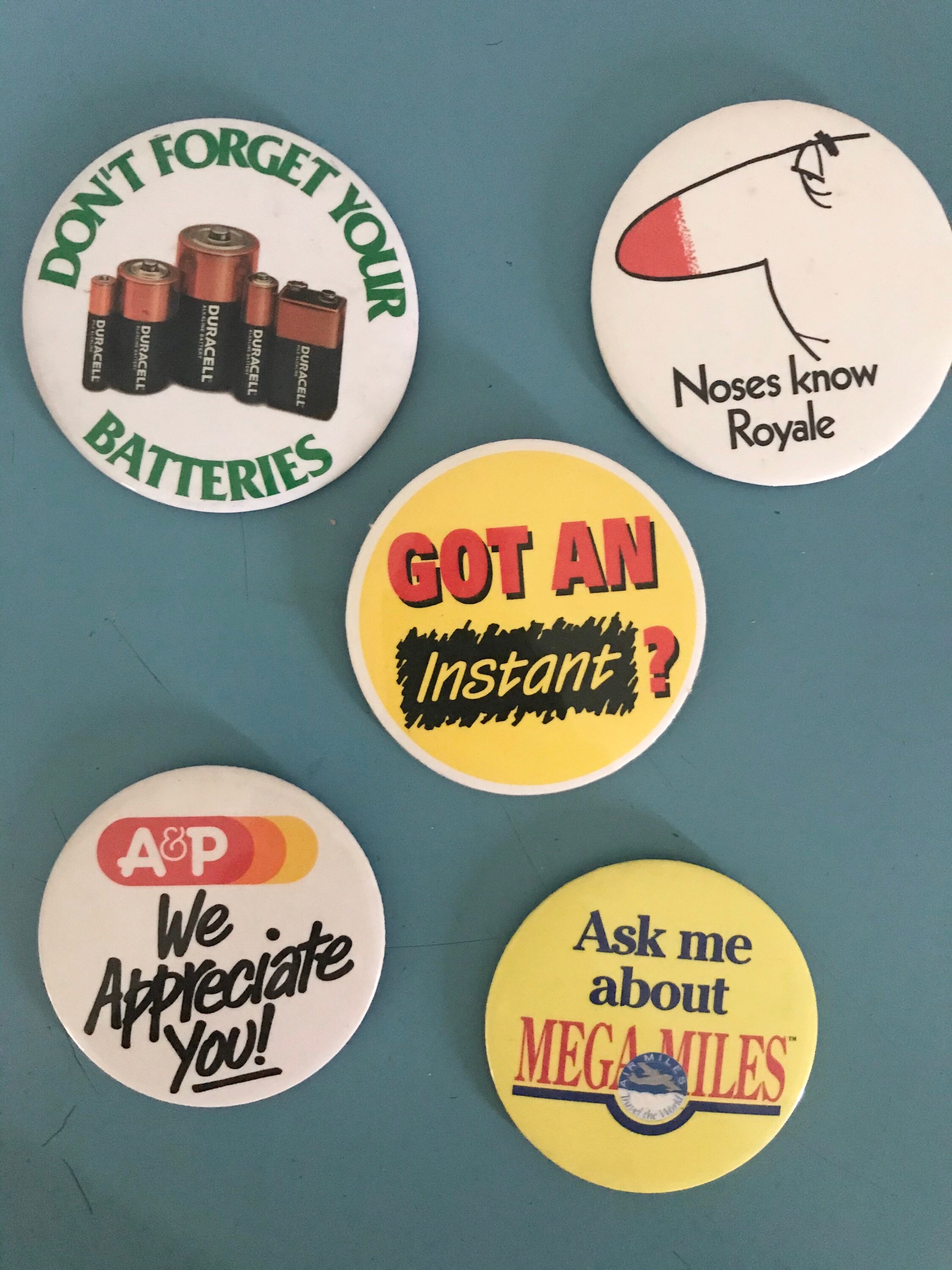 Vintage Pin Back Buttons 80s 90s Advertising Buttons Set of 5 - Etsy UK