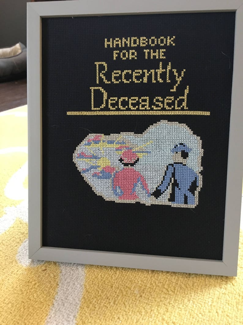 Handbook for the Recently Deceased | Etsy Deceased pillow | Etsy
