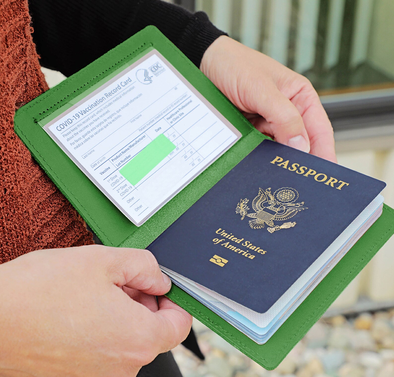 Leather Vaccination Passport Holder/Cover Genuine Leather Etsy