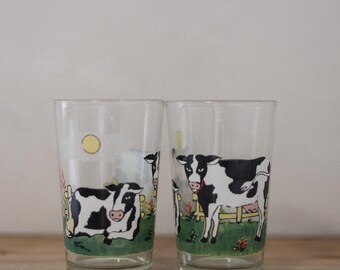 Vintage Le Parfait Cow Bottle French Farmhouse Glass 1.04L Floral