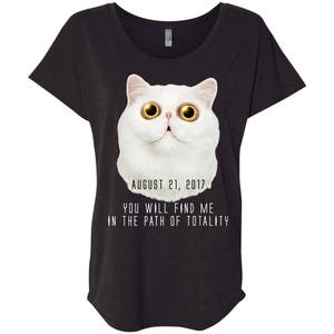 Solar Eclipse Shirt - Solar Eclipse 2017 Astronomy Shirt for Women Girls Cat Full Moon T-Shirt, Graphic Tee, Science T Shirt, Geek Gift