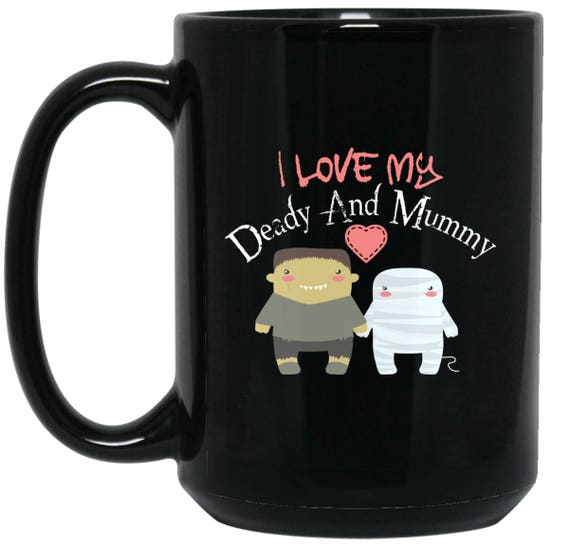 Cute śmieszne Kubek Dla Mamy I Taty Deady I Mumia Duży Kubek Etsy