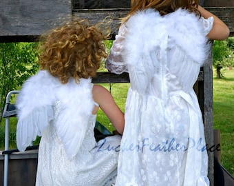 Small Angel Wings, Little Cherub Wings, Child & Infant Feather Angel Wings for Christmas Pageant, Halloween Costumes and Photo Props ZUCKER®