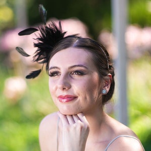Black Feather Headband - For Special Event, Prom and Weddings - Feather Fascinator & Fashion Accessory ZUCKER®