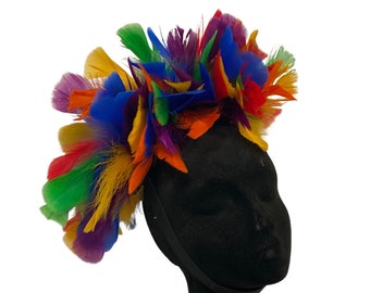 Rainbow Fascinator - Etsy