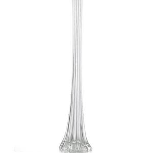 Eiffel Tower Vase with Bubble Bottom 24&quot; - CLEAR Floral Vase, Feather Centerpieces, Wedding Table Decoration, Birthday Party Decor ZUCKER®