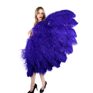 REGAL X-Large Prime Ostrich Feather Fan For Stage & Theater, Burlesque Fan Dance, Showgirl Costume, Boudoir, Editorial Photoshoots ZUCKER®