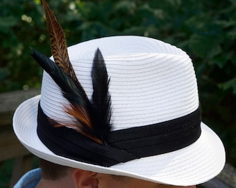 Feather Hat & Lapel Trim