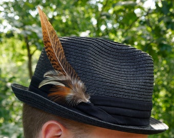 Feather Hat & Lapel Trim