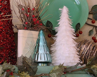 ALLSTATE Bird Feather Tail White Christmas Tree Ornament Home Decoration NWT