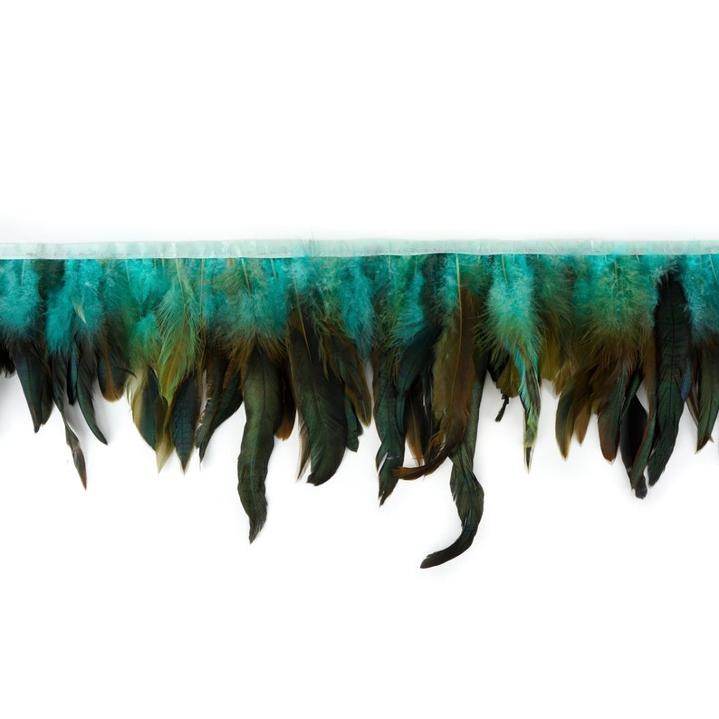 Costume DK.AQUA 1 Yard Dyed over Half Bronze Iridescent Schlappen Feather Fringe approx 6-8 Fashion /& Millinery Design Fringe ZUCKER\u00ae