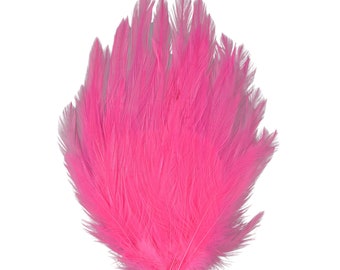 PINK ORIENT Dyed Hackle Pads, Feather Patches For Arts & Crafts, Fascinators, Millinery, Fashion, Costume and Carnival Design ZUCKER®