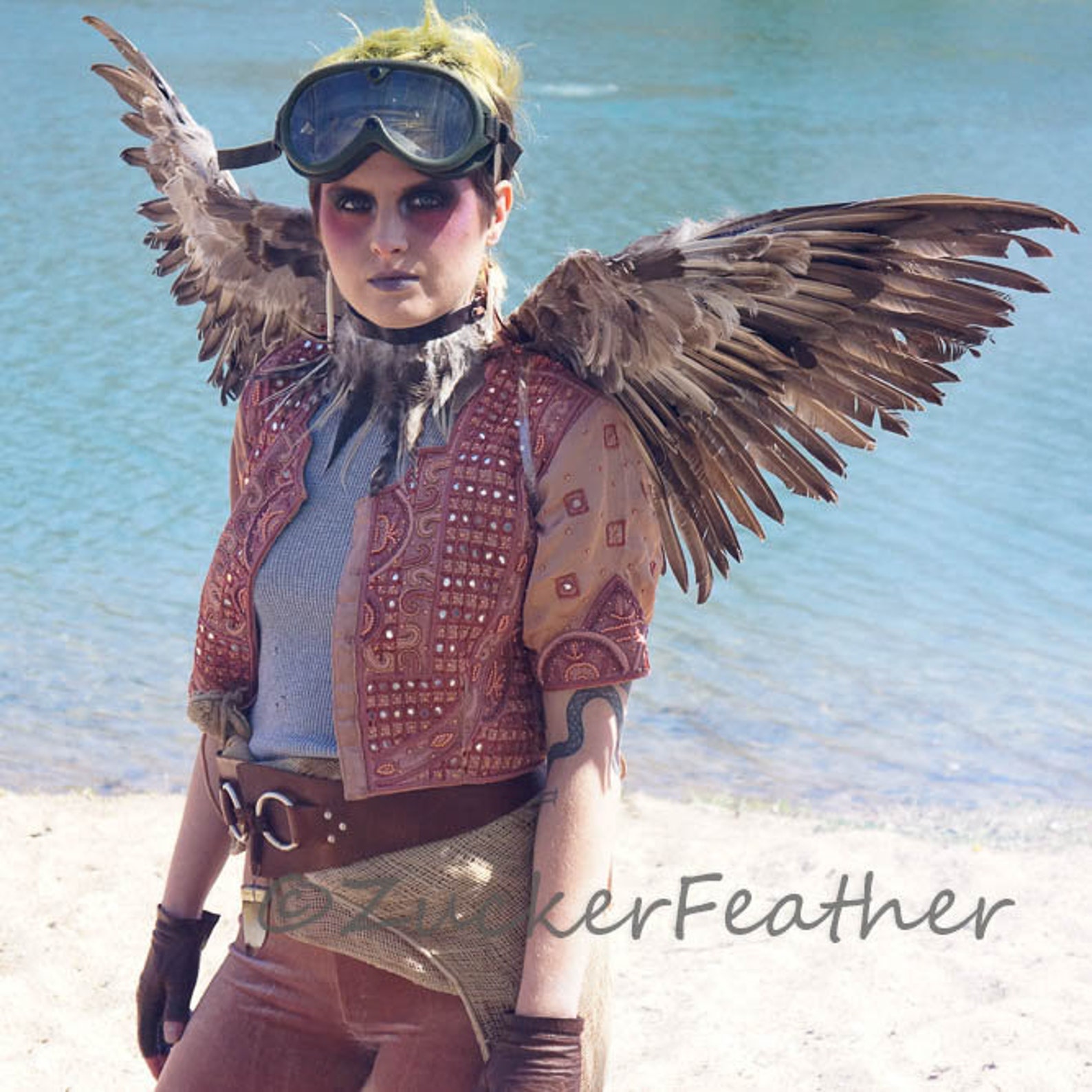 Natural Feather Costume Wings Brown Feather Wings Owl Etsy
