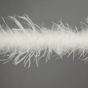 1 Ply Ostrich Feather Boa IVORY 2 Yards -Fashion, Accessory, Halloween, Costume Design, Dress Up, Dancing, Stage  ZUCKER®
