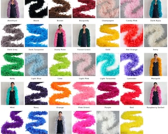 Boa di piume Chandelle pesante, 2 iarde, ideale per bomboniere, lavoretti e travestimenti per bambini, balli, matrimoni, Halloween, costumi. ZUCKER® 120 grammi