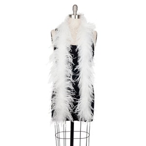 2 Ply Ostrich Feather Boa WHITE 2 Yards For Fashion, Accessory, Halloween, Costume Design, Dress Up, Dancing, Stage Performance ZUCKER®