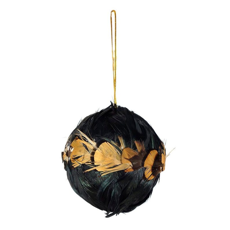Zuckerfeather Pheasant Feather Ball Ornament