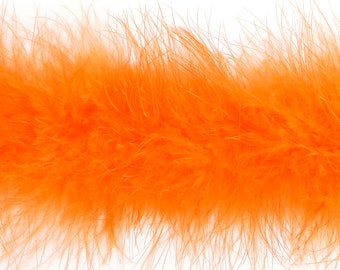 ORANGE Marabou Feather Boas 20 Grams 2 Yards For DIY Art Crafts Carnival Fashion Halloween Costume Design Home Decor ZUCKER®