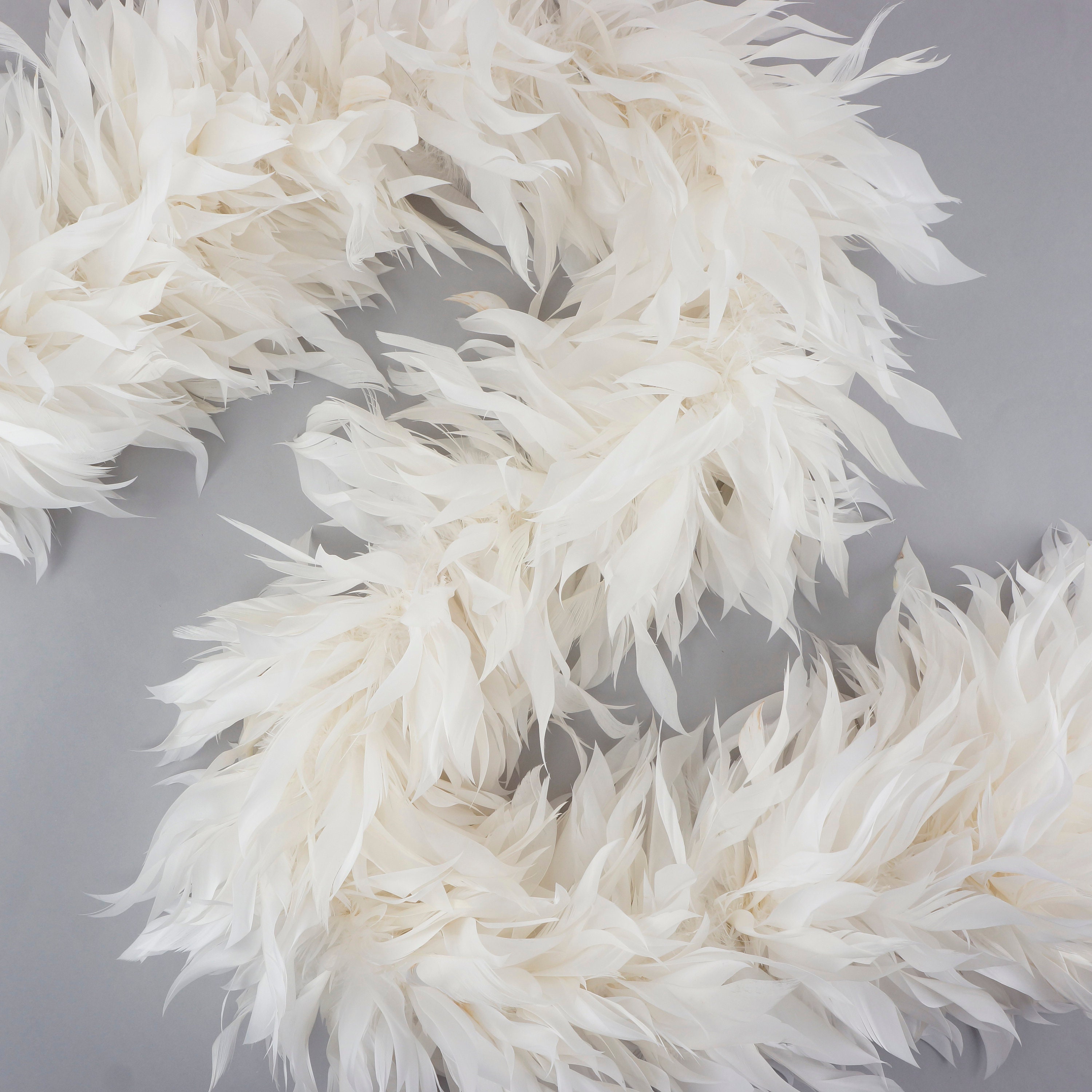 Fancy Feather Boa, White Goose Feather Boa 2 Yards For Party Favors, Kids Craft & Dress Up, Dancing, Wedding, Halloween, Costume ZUCKER®