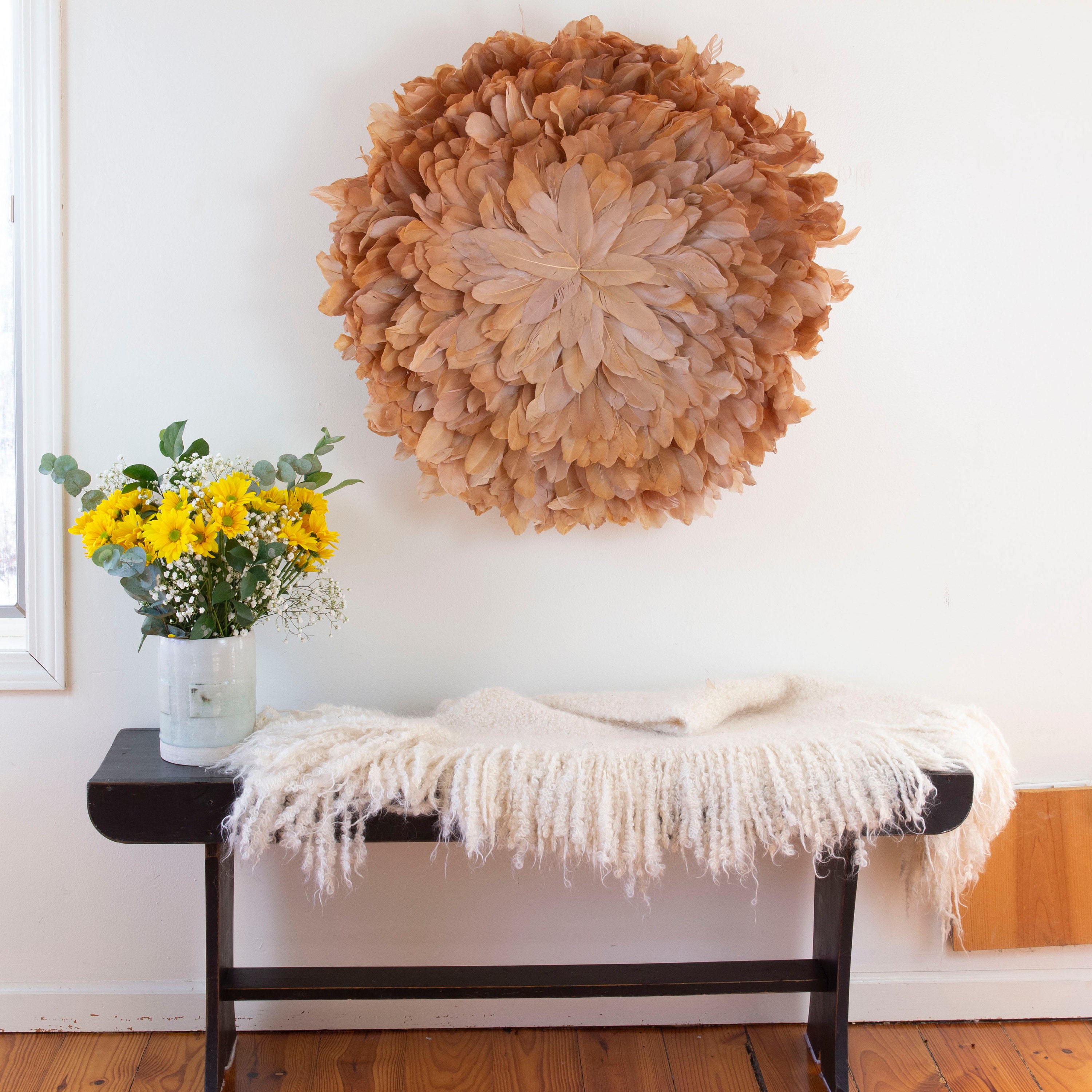 Large Unique Decorative Feather Wall Art Feather Art Inspired By African Juju Hats Wall Decor For Home Office Zucker Original Designs