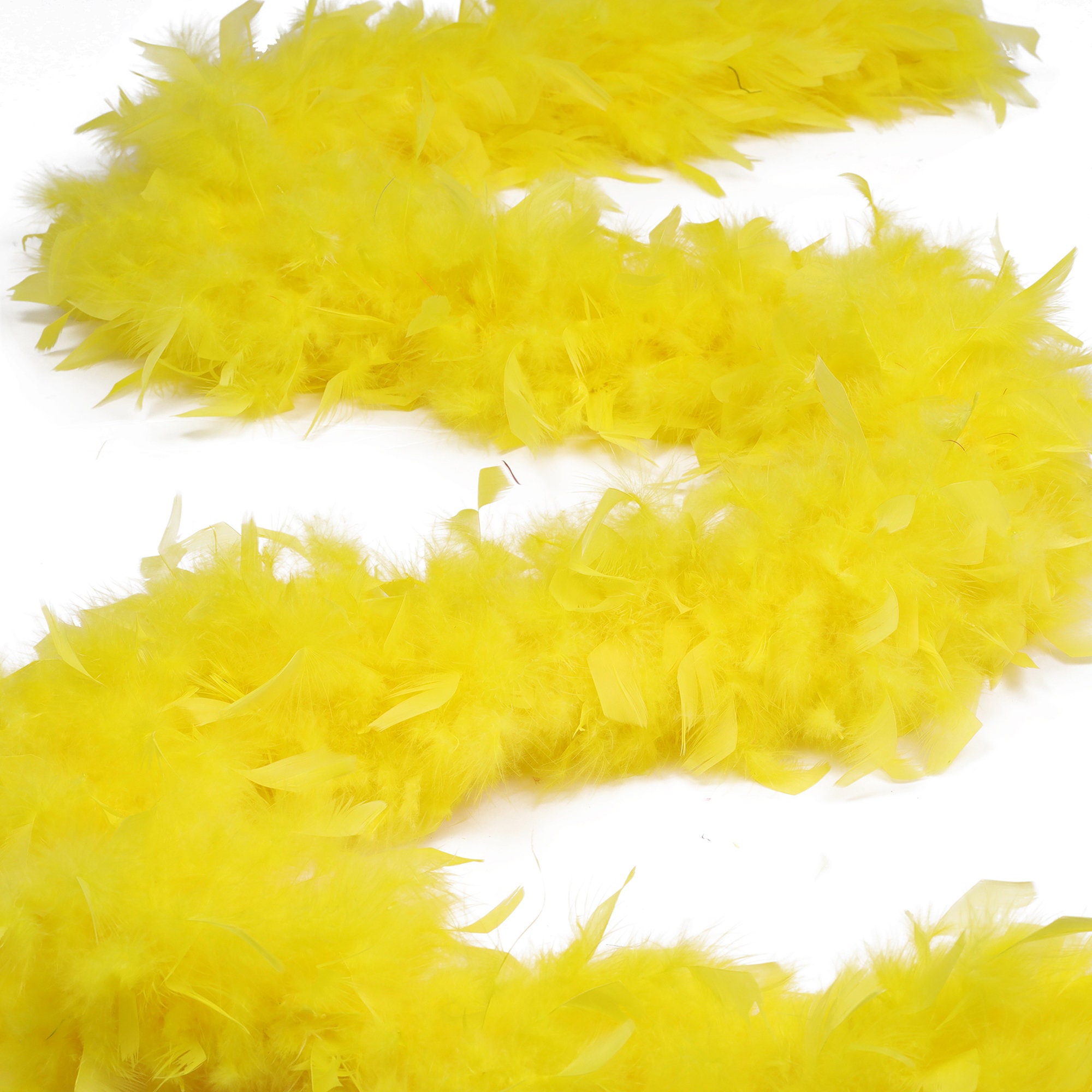 120 Gram Chandelle Feather Boa Yellow 2 Yards For Party Favors, Kids Craft & Dress Up, Dancing