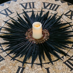 Black Pheasant Feather Wreath, Wall Decor, Candle Ring for Thanksgiving Fall Rustic Home Decor Seasonal Wreath, Housewarming Gift  ZUCKER®