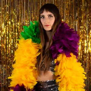 Mardi Gras Parade Feather Boa, Large Mardi Gras Feather Boa, Carnival Costume, Showgirl, Burlesque Dance, Masquerade Feather Boa ZUCKER® image 6