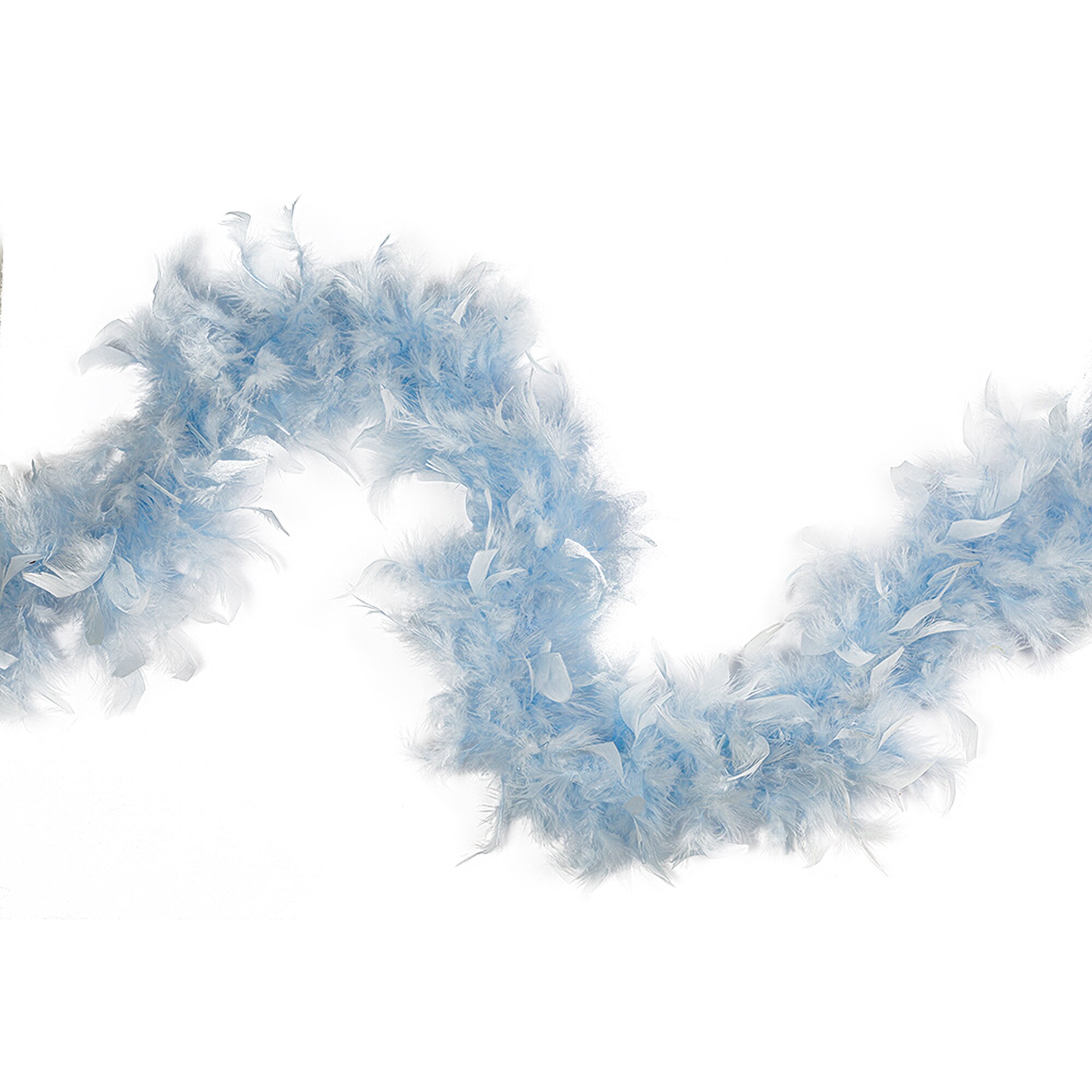 60 Gram Chandelle Feather Boa, Light Blue 2 Yards For Party Favors