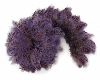 1 YARD LAVENDER Ringneck Pheasant Plumage - For Millinery, Jewelry Making, Carnival & Cultural Arts Design ZUCKER®