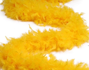 120 Gram Chandelle Feather Boa Gold 2 Yards For Party Favors, Kids Craft & Dress Up, Dancing, Wedding, Halloween, Costume ZUCKER®