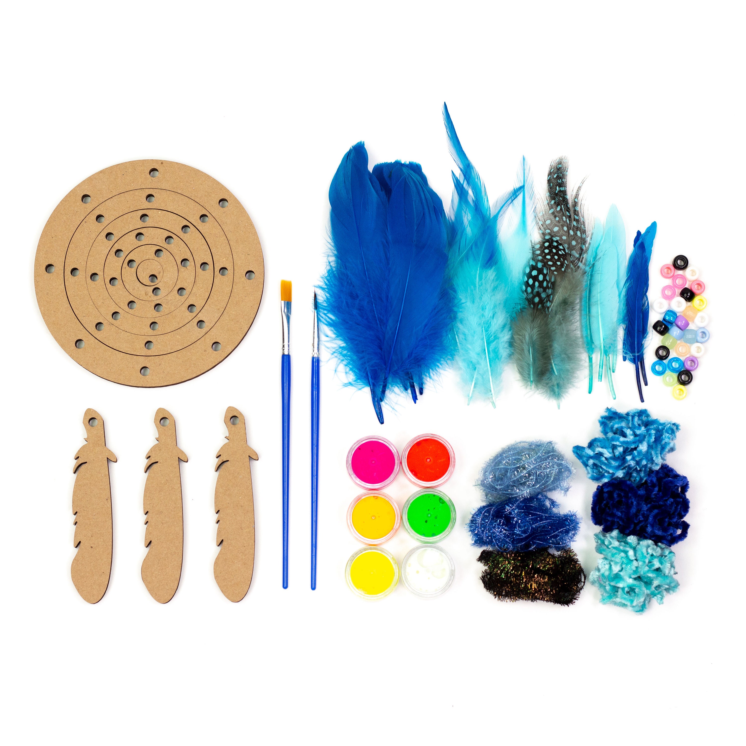 INFUNLY 6 Set Small Moon DIY Dream Catcher Kit - Handmade Dream Catcher Keychain For Bag, Pendant, Car Mirror Hanger, Backpack Charm
