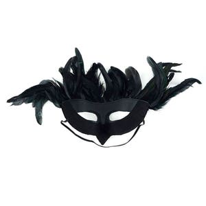 Black Raven Feather Costume Mask Crow, Blackbird, Raven Costume, Halloween Costume and Masquerade Feather Mask for Men and Women ZUCKER® image 10