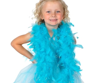 Princess Chandelle Feather Boa Turquoise & Opal Lurex 1 Yards For Party Favors, Kids Craft, Dress Up, Dance, Halloween, Costume Zucker®