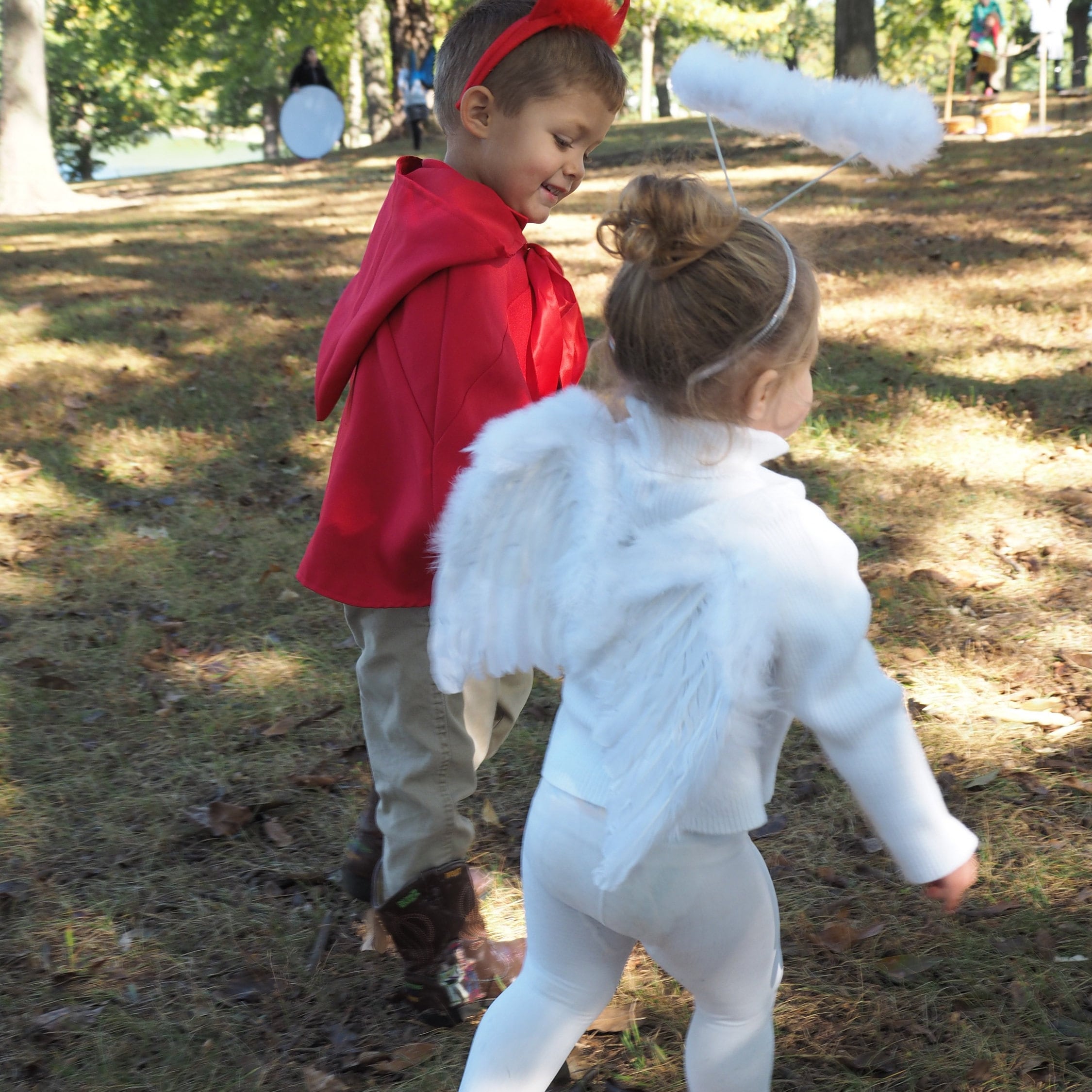 White Angel Feather Wings & Halo Costume Set, Small Child Size White