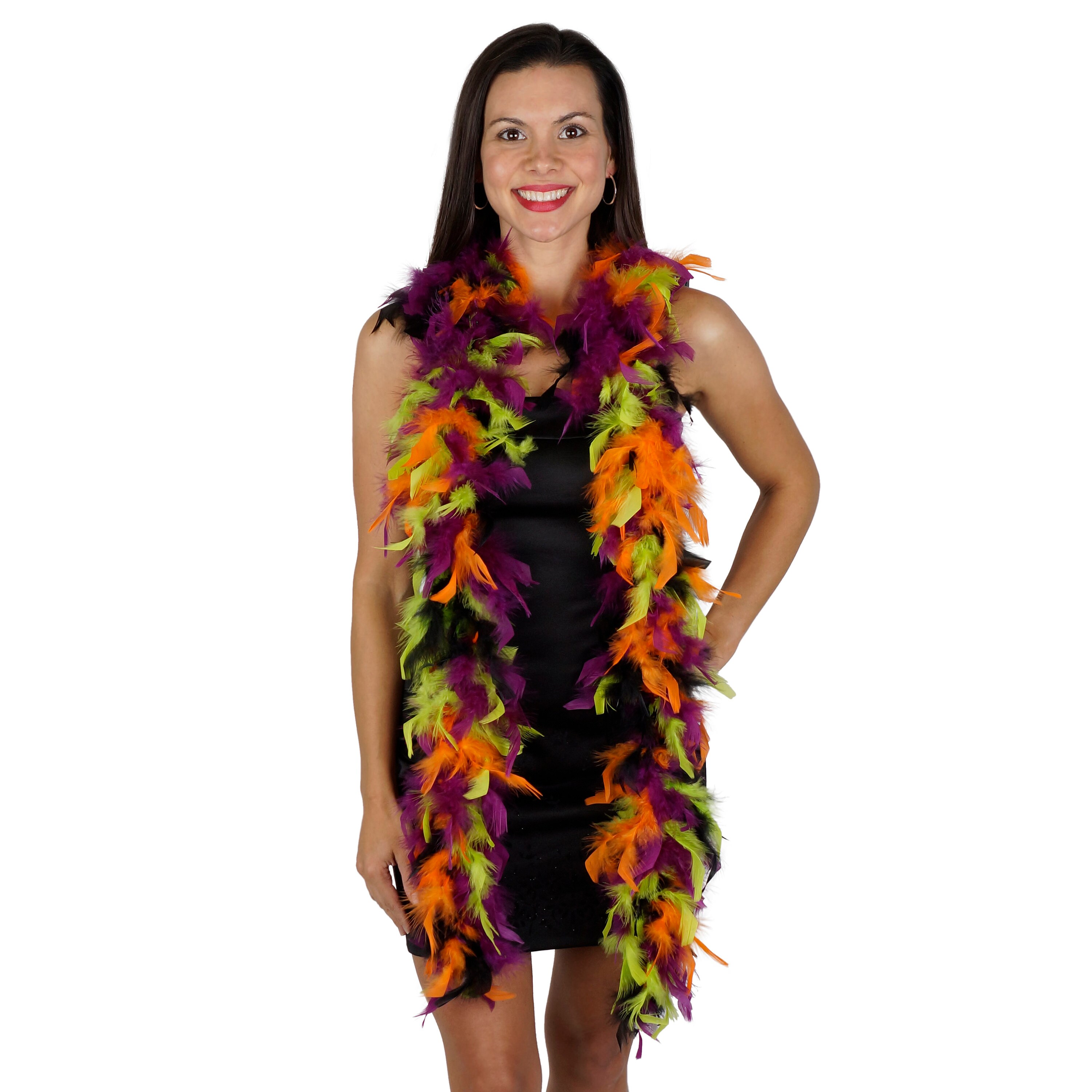 40 Gram Chandelle Feather Boa HALLOWEEN Mix 2 Yards For Party Favors