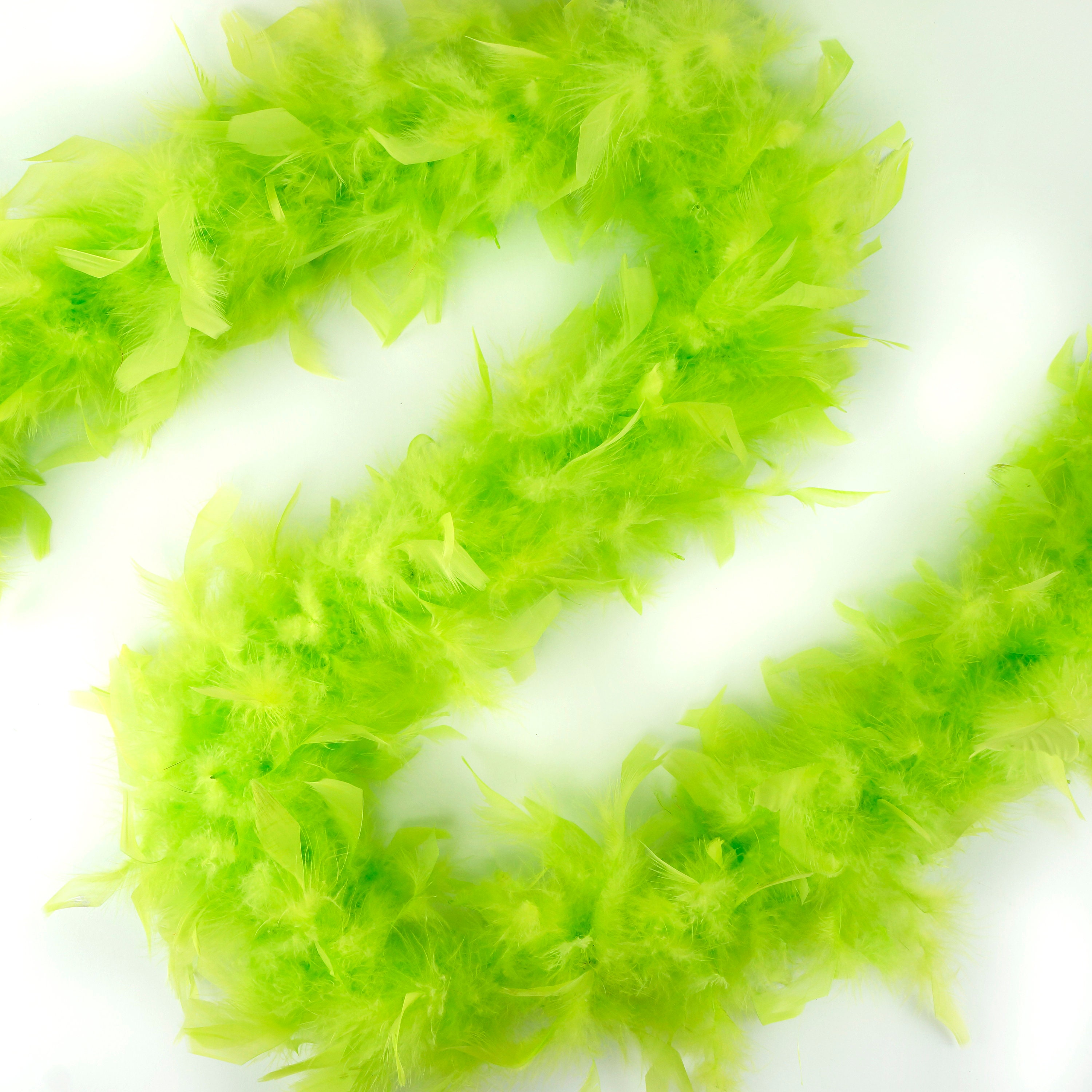 40 Gram Chandelle Feather Boa LIME Green 2 Yards For Party Favors, Kids