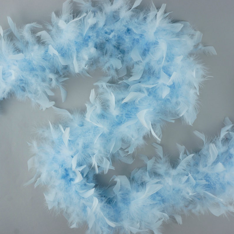 40 Gram Chandelle Feather Boa Light BLUE 2 Yards For Party Etsy